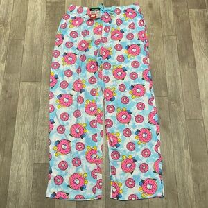 M NWT The‎ Simpson Donut Lounge Sleepwear Pajama Night Time Drawstring Pants